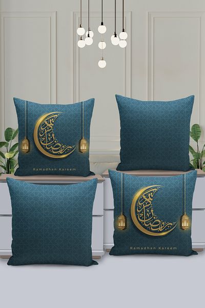 Filamente Set de huse de pernă cu model special Ramadan din 4 piese - imprimate digital pe două fețe