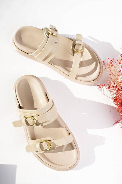 meyra'nın ayakkabıları Γυναικείες παντόφλες διπλής ζώνης Comfort Ορθοπεδική Σόλα