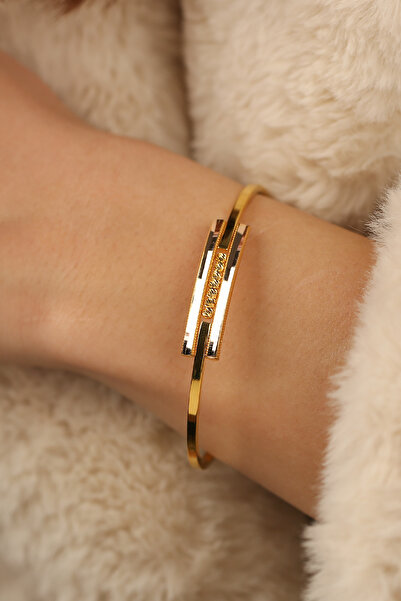 Çgk Çiğdem Gürel Kuyumculuk Dorikalı Kaburga Kelepçe Altın Bilezik