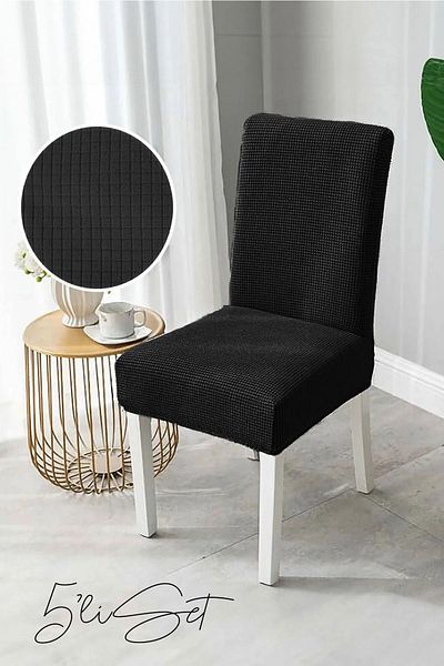Tor Store Σετ 5 Καλύμματα Καρέκλας Κάλυμμα Lycra Ελαστικό Αντιολισθητικό Προστατευτικό Καρέκλας και Διακοσμητικό Κάλυμμα