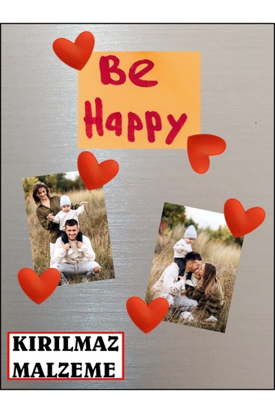 COZLEY Magnet - Buzdolabı Magneti - Buzdolabı Süsü - 6’lı Kalpli Magnet - Sev...