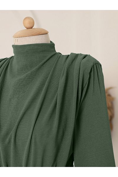 Modamorfo Green Ayrobin Jumpsuit - Skirt Detail and Padded