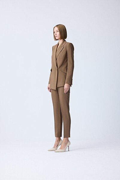 rue Padded Double Breasted Collar Mink Jacket