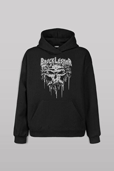 Kendim Seçtim Hanorac negru cu imprimeu Brock Lesnar Wwe Ufc American Wrestli...