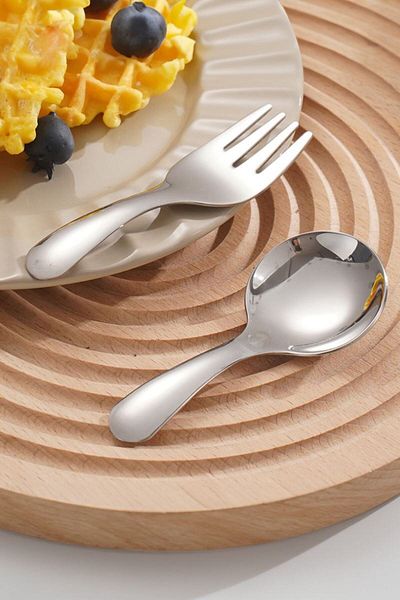 Chavin 304 Steel Boxed Baby Kids Spoon and Fork Set Cin943Mv