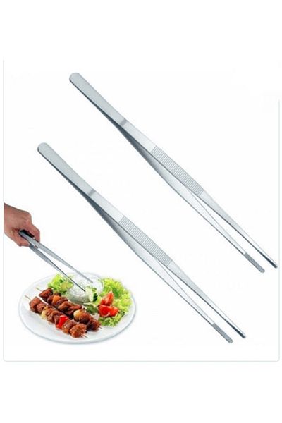 TARIK HOME 30cm Stainless Steel Tweezers Tongs