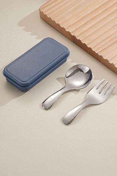Chavin 304 Steel Boxed Baby Kids Spoon and Fork Set Cin943Mv