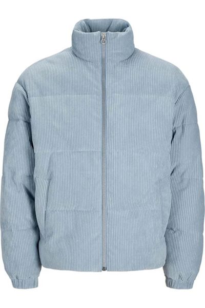Jack & Jones Jorbronx Corduroy Puffer Light Blue Men's Coat 12260464