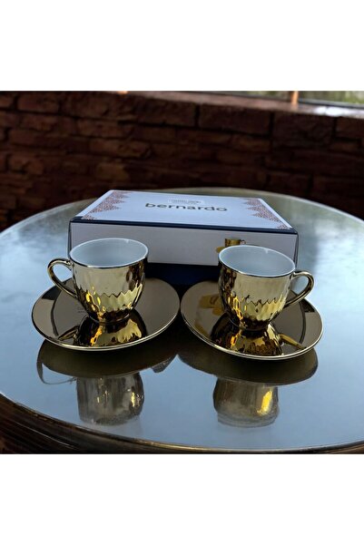Peramari Bernardo Porcelain - Set of 2 Coffee Cups, Gold