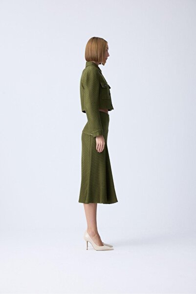 rue Green Jacket with Metal Button Detail