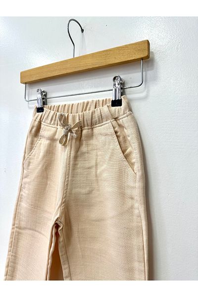 rois Beige Color Children's Muslin Pants