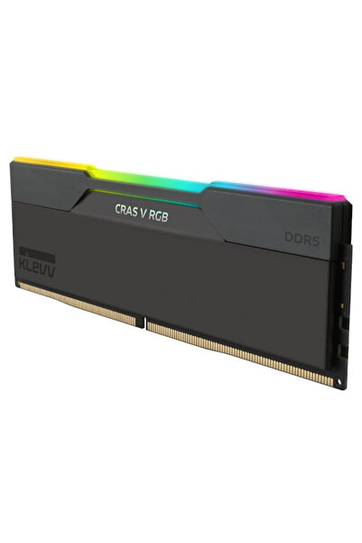KLEVV Cras V RGB 64GB (2x32GB) 6400MHz CL32 INTEL XMP 3.0 – AMD EXPO DDR5 Heatsink Black Ram