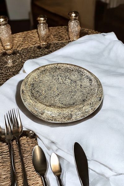 Farika Porselen Meteor 27 cm Porcelain Meat and Appetizer Presentation Plate