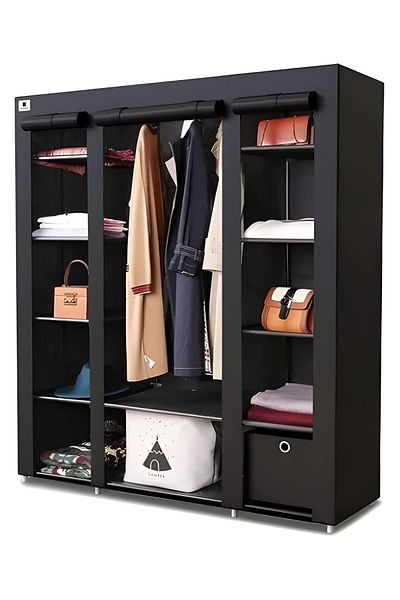 Primo Plus Portable wardrobe for bedroom black