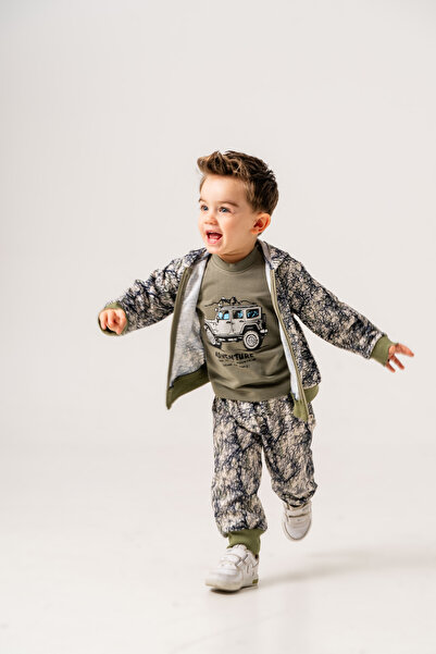 JNF kids Erkek Bebek Safari Üçlü Eşofman Takımı