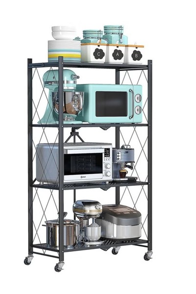 Primo Plus 4 shelf iron storage rack, 4 shelf foldable storage rack