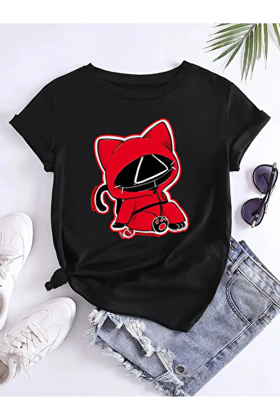 GALASHOP تي شيرت مطبوع عليه أيقونة لعبة الحبار