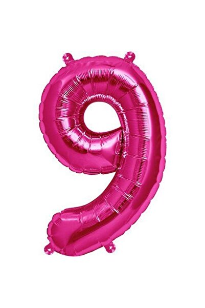 parti sürprizi بالون فويل وردي 9 أرقام 40 سم 1 قطعة