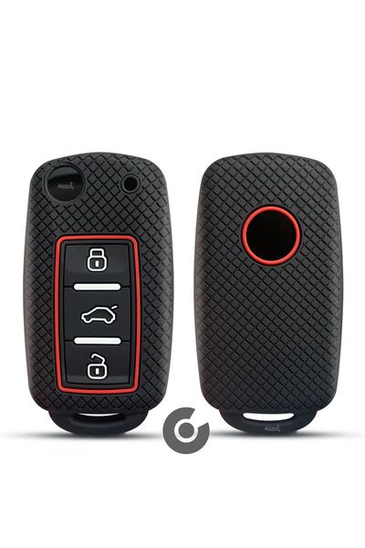Alazpay Husă din silicon pentru chei Volkswagen Golf Passat Jetta Polo Caddy ...