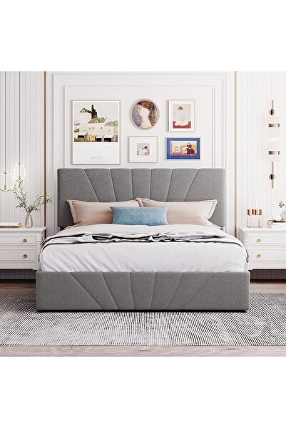 HFT HOME ÇINAR Çift Kişilik Sandıklı Baza Başlık Seti RENK SEÇENEKLİ (YATAK D...
