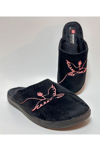GEZER Bird Figure Embroidery Λεπτομερείς γυναικείες βελούδινες προσωπικές παντόφλες σπιτιού