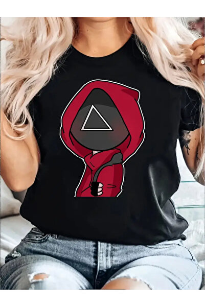 GALASHOP تي شيرت مطبوع عليه أيقونة لعبة الحبار