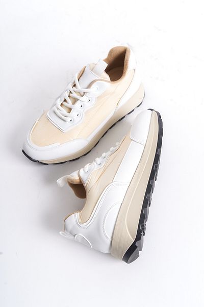 Modabuymus Sersp White Cream Sneaker Lightweight Casual Sneakers