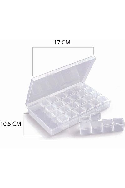 Caglar Accessories 2 τεμάχια Miyuki Bead Box - 28 θήκες, 10,5*17*2,5 cm