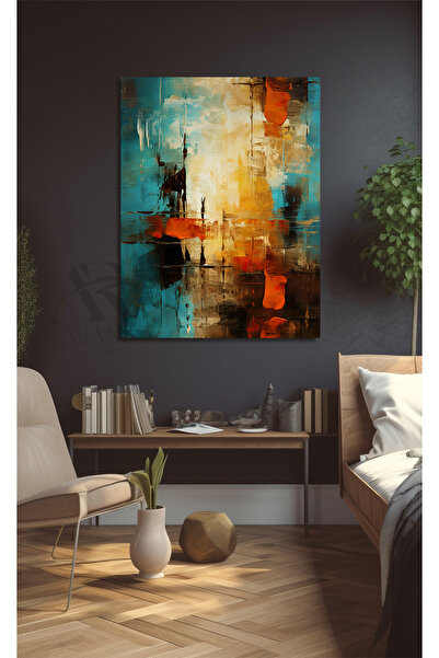 AR AJANS KANVAS TABLO Vruće - Hladno Suprotnosti Se Sreću Abstraktna Dekorati...