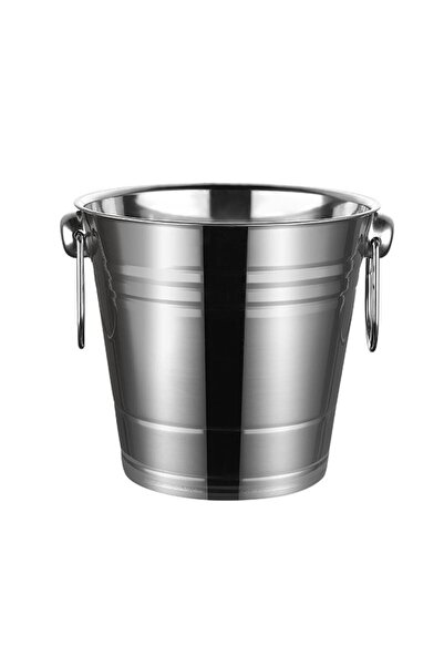 Weather Forecast Çelik Şampanya Kovası 6 L Tek Cidarlı Kulplu Buz Kovası Buzluk cin921