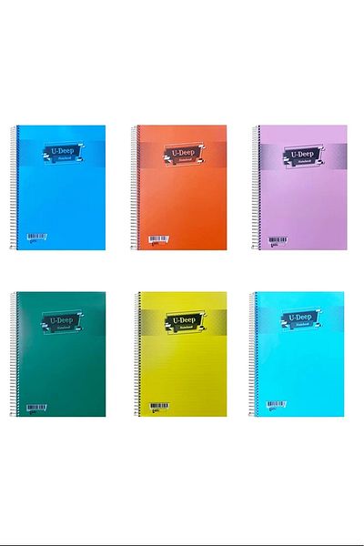 Umut U-Deep A4 Spiral Plastic Cover Extra 40Yp. Notebook Checkered 250 Micron