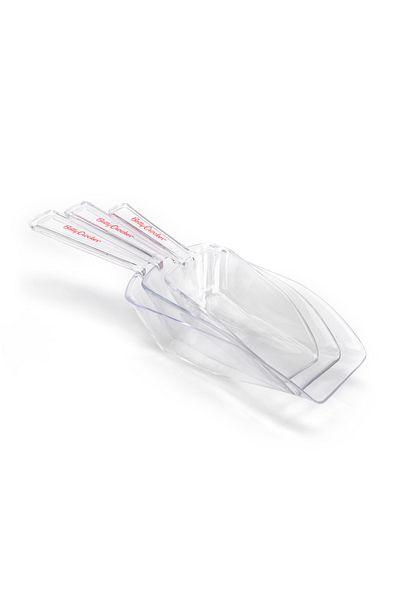 BETTY CROCKER Plastic Food Spoon SET 3 Pcs (13.5x4.5cm/16.5x5.5cm/19x7cm)Transparent