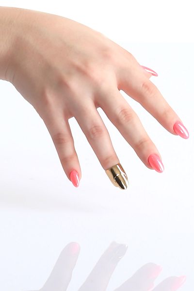 LABALABA Women's Lacquer Plated Blunt Nail Ring