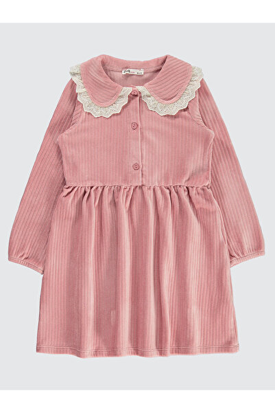 Civil Girls Kız Çocuk Elbise 6-9 Yaş Koyu Pudra