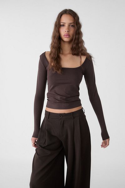 Stradivarius Seamless long-sleeved T-shirt