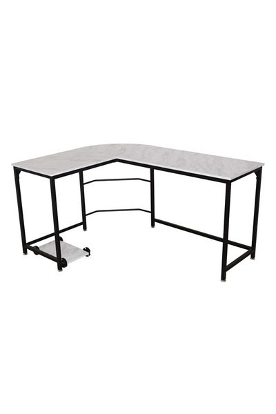 Moustache Reversible L-Shape Computer Desk with Base Unit Shelf