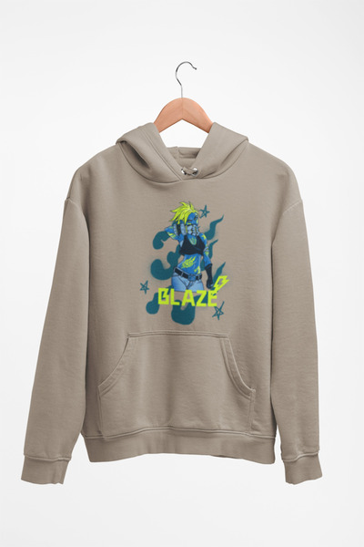 Tshirto Φούτερ με κουκούλα BLAZE 3 νήματα Navy Blue/Μπεζ/Μαύρο με κουκούλα