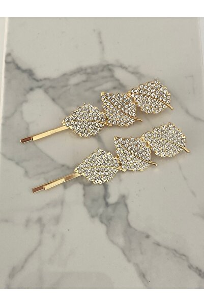 Twinssis Accessories نموذج ورقة حجرية مشبك سلك ذهبي مزدوج