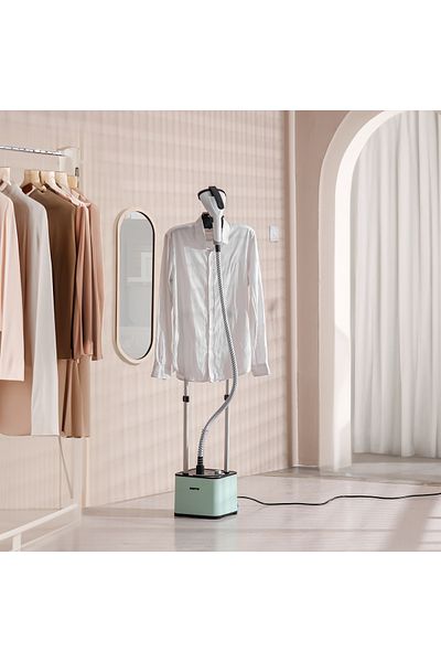 Geepas Garment Steamer with1.3L Water Tank Capacity- 1.3 Meters Flexible Hose, 11-Fabric Care Modes