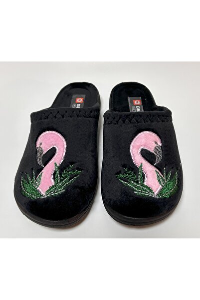 GEZER PELİKAN DETAYLI KADİFE KADIN KIŞLIK EV TERLİĞİ