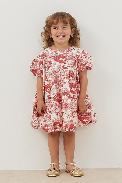Fahhar Kids Rochie cu balon cu model roșu