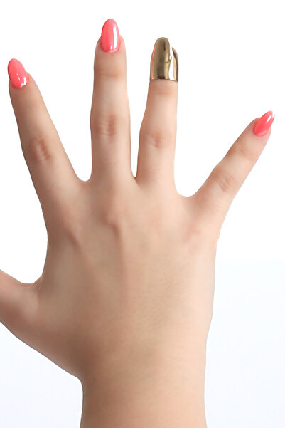 LABALABA Women's Lacquer Plated Blunt Nail Ring