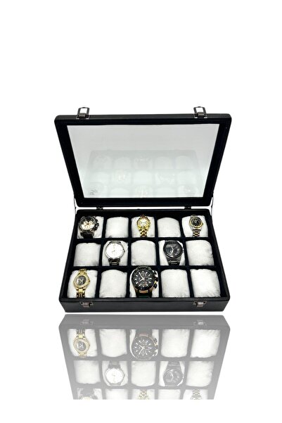 Dijital Çarşı Diji 15'li Saat Kutusu Saat Çantası Siyah