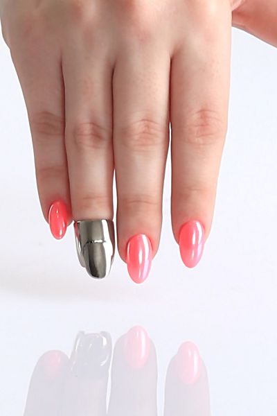 LABALABA Women's Lacquer Plated Blunt Nail Ring
