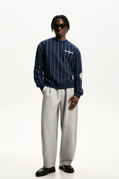 Bershka Striped sports print sweatshirt
