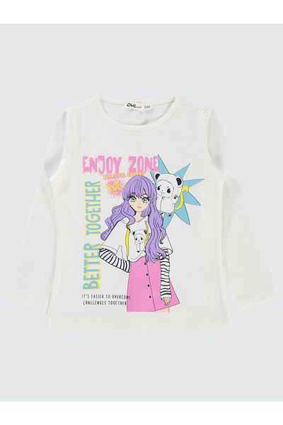 Civil Girls 2-5 Years Girl's Ecru Sweatshirt