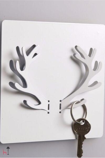 MAVİ TREND Breloc cu model de ramuri albe - Antler de cerb