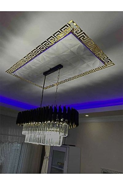 Numa Concept Labirint Bordür Oglindă 60 Bucuri Plexi Auriu Fiecare 8x7 Ornament Decorativ