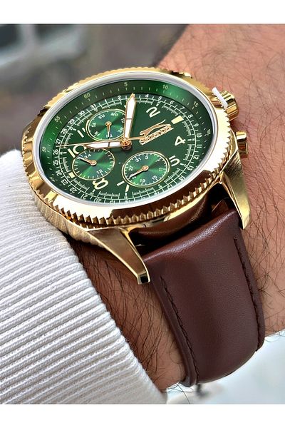 Slazenger 5 Atm Waterproof Leather Cord Men's Wristwatch - Special Design and Function