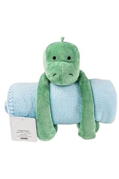 Bumble & Bird - Snuggle Buddy Baby Fleece Blanket with Travel Toy - Dino (Exclusive)